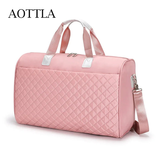 Aottla Travel Bag Women's Shoulder Bag Large Capacity Handbags Men's Sports Bag Casual Crossbody Pack Fashion Duffle Luggage Bag